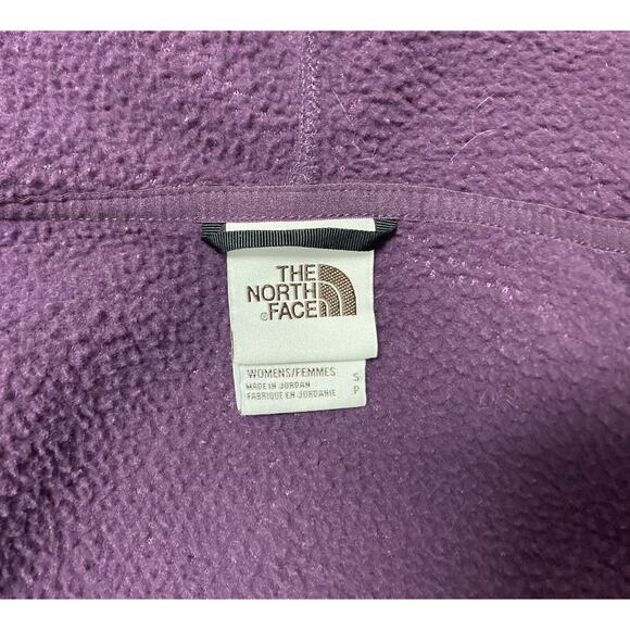 The North Face Small Womens Sherpa Fleece Hooded Hoodie Sweater Full Zip Purple - Picture 4 of 4